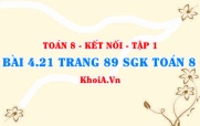 Bài 4.21 trang 89 SGK Toán 8 tập 1 Kết nối tri thức